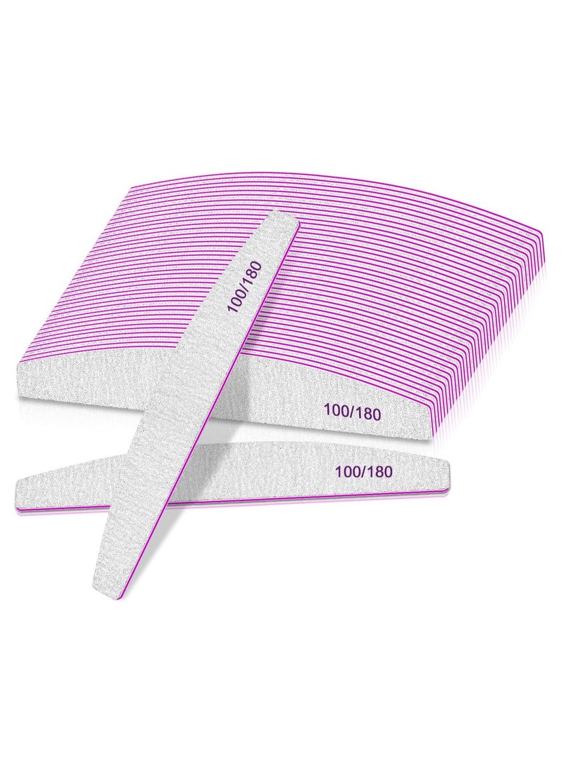 Globalstar 25 Pack Double-Sided Emery Boards - Washable Coarse Nail Files for Professional Use