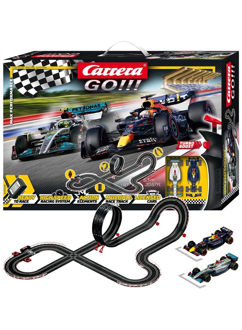 Carrera Go Max Performance Formula 1 Race Track Set Mercedes vs Red Bull Racing 6.3 m Race Track