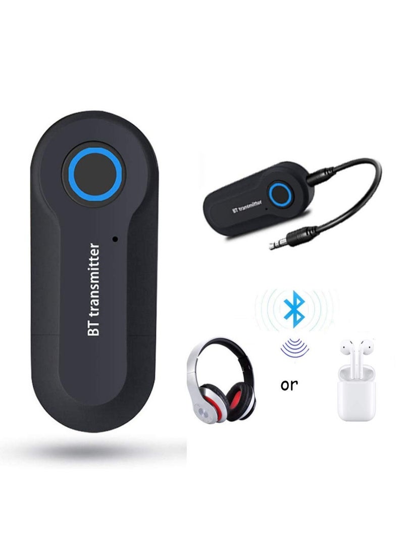 Low-Latency Bluetooth Audio Transmitter (3.5mm AUX RCA Computer USB Audio Non-Fiber) Wireless Audio Adapter for TV PC for Headphones No Delay Bluetooth 4.0