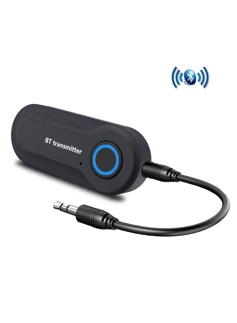 Low-Latency Bluetooth Audio Transmitter (3.5mm AUX RCA Computer USB Audio Non-Fiber) Wireless Audio Adapter for TV PC for Headphones No Delay Bluetooth 4.0