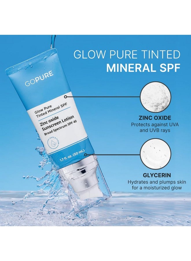 Glow Pure Tinted Mineral Spf 40 Pa +++ Dermatologisttested Face Sunscreen Tinted Moisturizer With Spf Protected Glowing Skin No Artificial Fragrance Reeffriendly & Natural Sunscreen