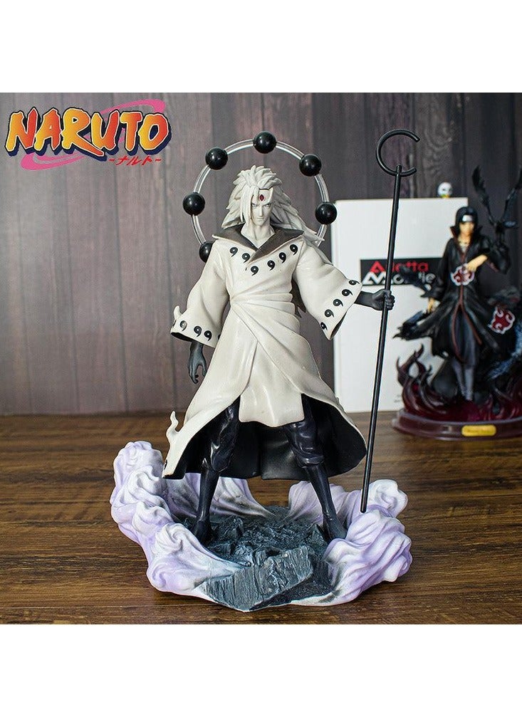 Naruto Uchiha Madara Anime Figure Decorative Resin Sculpture Home Decor Statue, Art Figurine Home Ornament Decoration for Office, Living Room, Bedroom, Book Shelf, TV Cabinet, Desktop(Six Paths Madara)