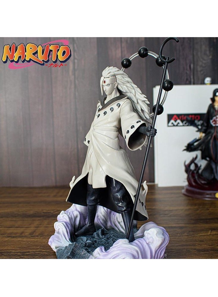 Naruto Uchiha Madara Anime Figure Decorative Resin Sculpture Home Decor Statue, Art Figurine Home Ornament Decoration for Office, Living Room, Bedroom, Book Shelf, TV Cabinet, Desktop(Six Paths Madara)