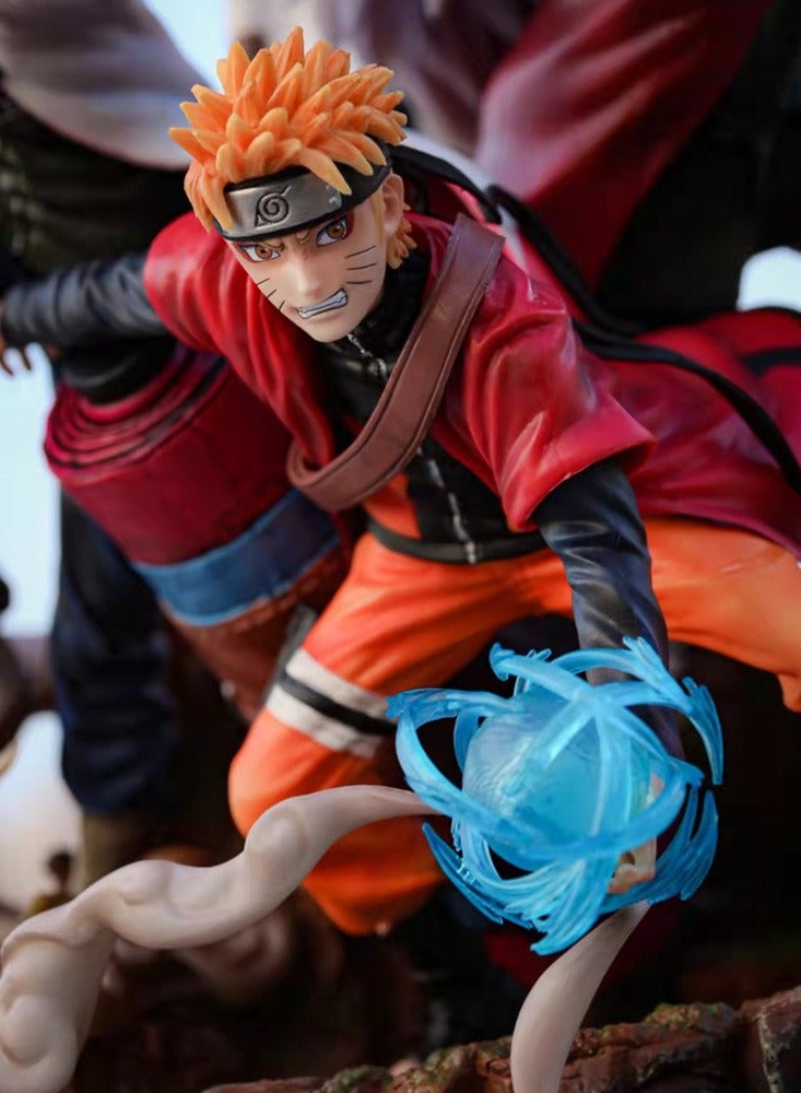 Naruto Giant Wave Destiny Stone Scar Namikaze Minato Naruto Scene Character Statue Anime Toy Hand-made Model Doll Ornaments