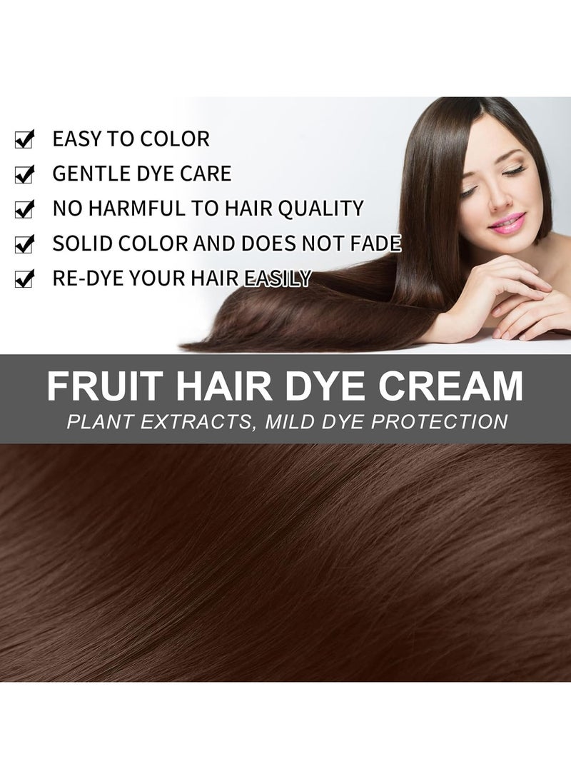 Natural Black Fruit Dyeing Cream Black Fruit Dyeing Cream with Comb Ready To Use After Taking It Apart Plant Extract Hair Dye Natural Formula for Long-lasting Color Black