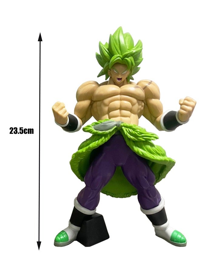 Dragon Ball Broli Action Figure, Super Saiyan Figure Toy, Anime Realistic Collectible Figure, High Quality Anime Action Figure Toy for Collection, Decoration, As Valuable Gift 23.5CM