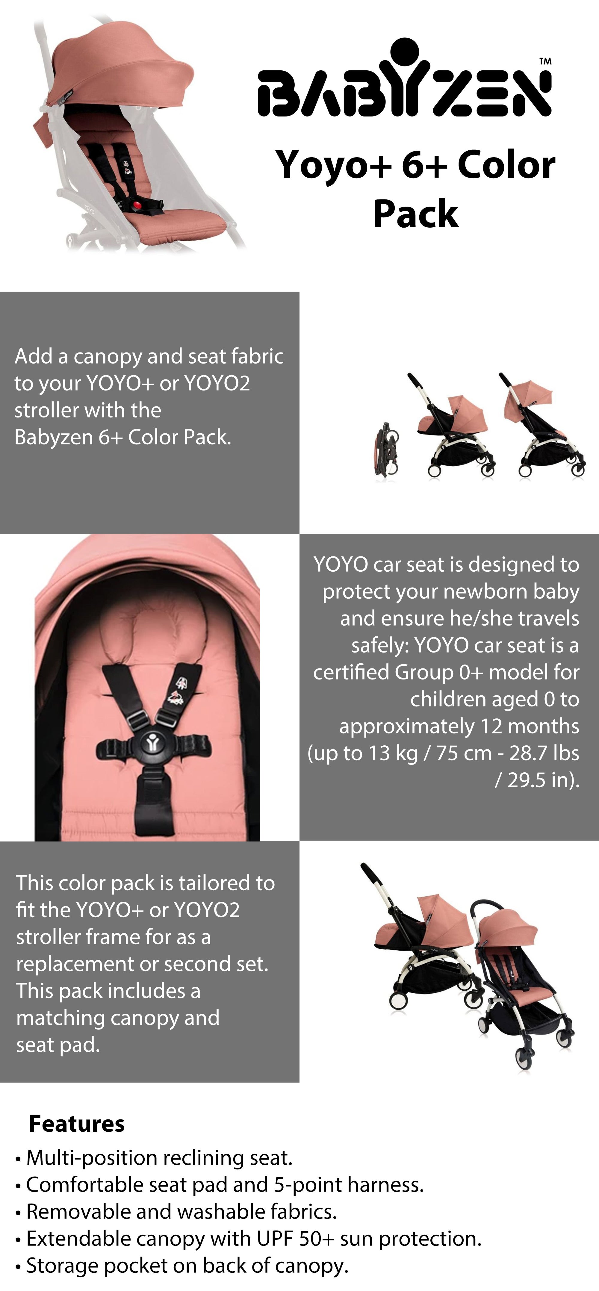 YOYO 6+ Color Pack - Ginger (Compatible With YOYO² Frame)