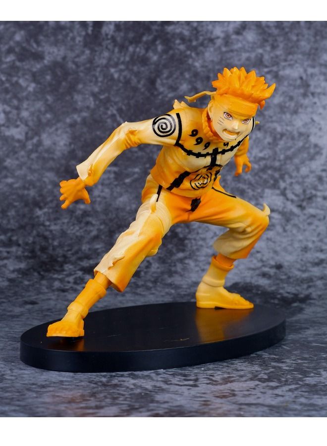 Anime Naruto Action Figure with Base, Rikudousennin Modo Figure Toy, Anime Realistic Statue Figure, Office Desktop Decoration Ornaments, Super Collectible Model Statue Anime Figure Toy 15CM