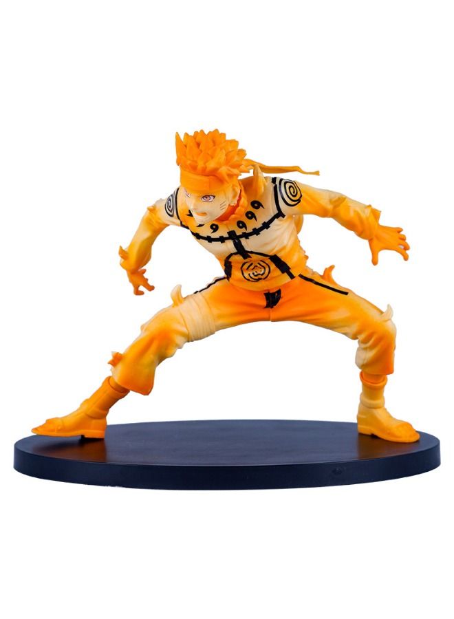 Anime Naruto Action Figure with Base, Rikudousennin Modo Figure Toy, Anime Realistic Statue Figure, Office Desktop Decoration Ornaments, Super Collectible Model Statue Anime Figure Toy 15CM