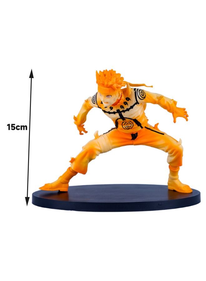 Anime Naruto Action Figure with Base, Rikudousennin Modo Figure Toy, Anime Realistic Statue Figure, Office Desktop Decoration Ornaments, Super Collectible Model Statue Anime Figure Toy 15CM