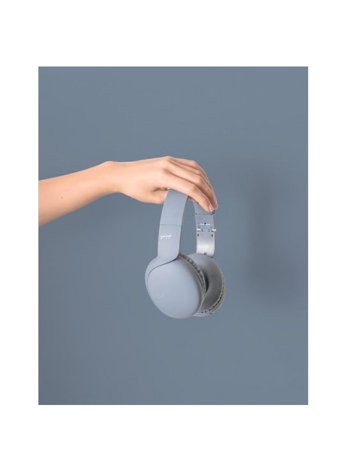DCU Multifunction Bluetooth Wireless headphones Blue, with Memory card slot, Passive Noise Cancellation, Soft and comfortable to ears.
