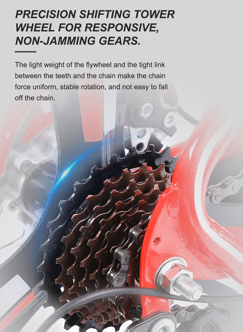 18-22 Inch Kids Road Bike High Carbon Steel Mountain Kids' Bike Children's Bicycle Suitable for Girls and Boys with Height 120-160cm Adjustable Seat Wear-Resistant Tires Variable Speed ​​Gear System Sensitive Dual Disc Brakes with Shock Absorber Completely Stable