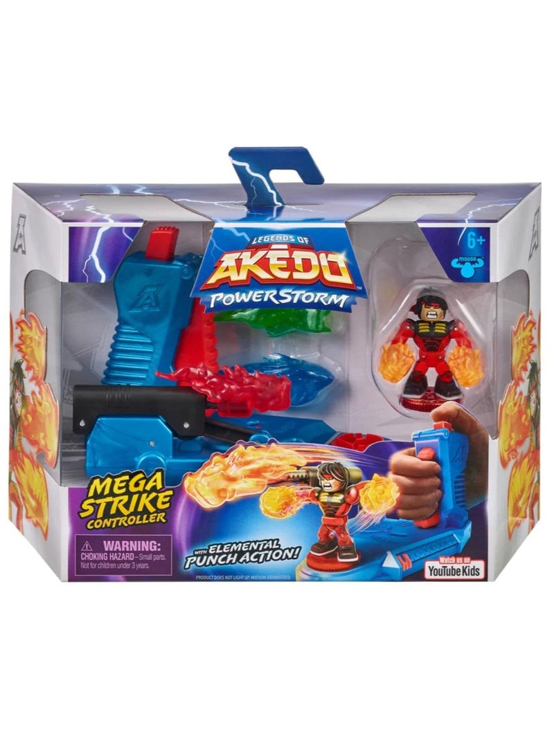 Legends of Akedo Powerstorm Mega Strike Controller with Elemental Punch Action |Turbo Chux Action Figure