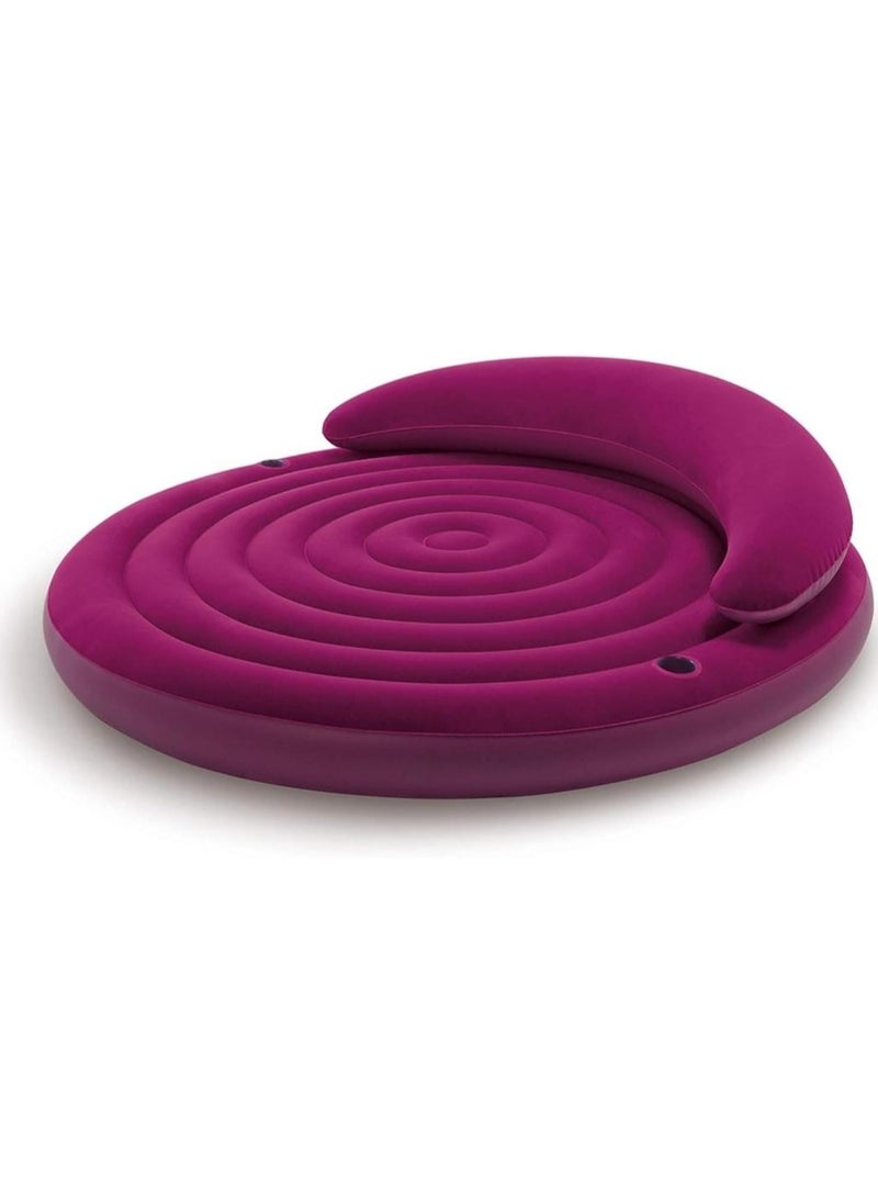 Ultra Daybed Lounge Airbed with Pump, Plastic Purple 191x51cm Comfortable and Durable Inflatable Daybed for Indoor and Outdoor Use, Perfect for Lounging, Camping, and Relaxation