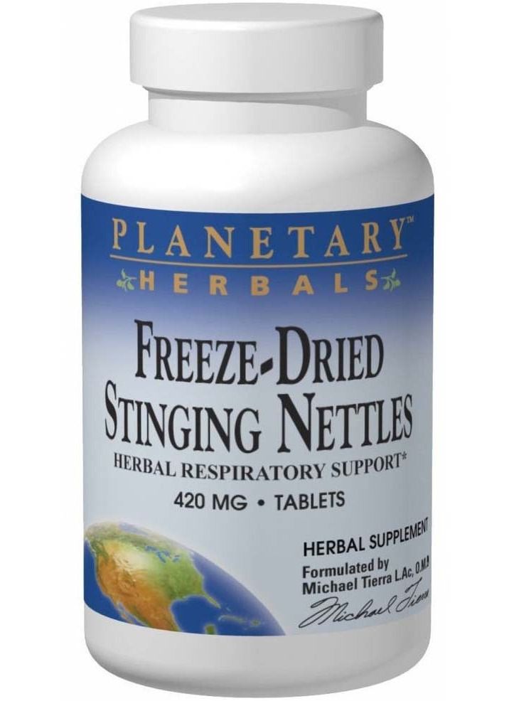 Roll over image to zoom in Planetary Herbals Freeze-Dried Stinging Nettles 420mg - 60 Tablets