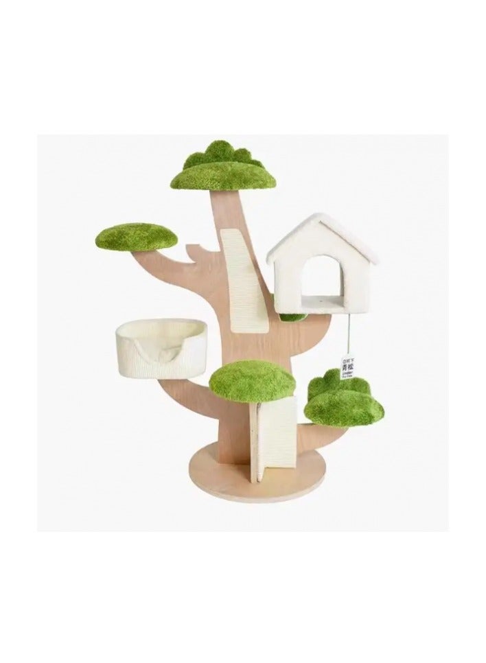 Pine Shape Cat Tree Indoor Cute Multi-level Cat Tower with Perch SIZE : 120 X 87 X 128 CM