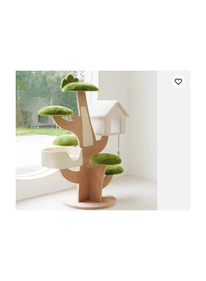 Pine Shape Cat Tree Indoor Cute Multi-level Cat Tower with Perch SIZE : 120 X 87 X 128 CM