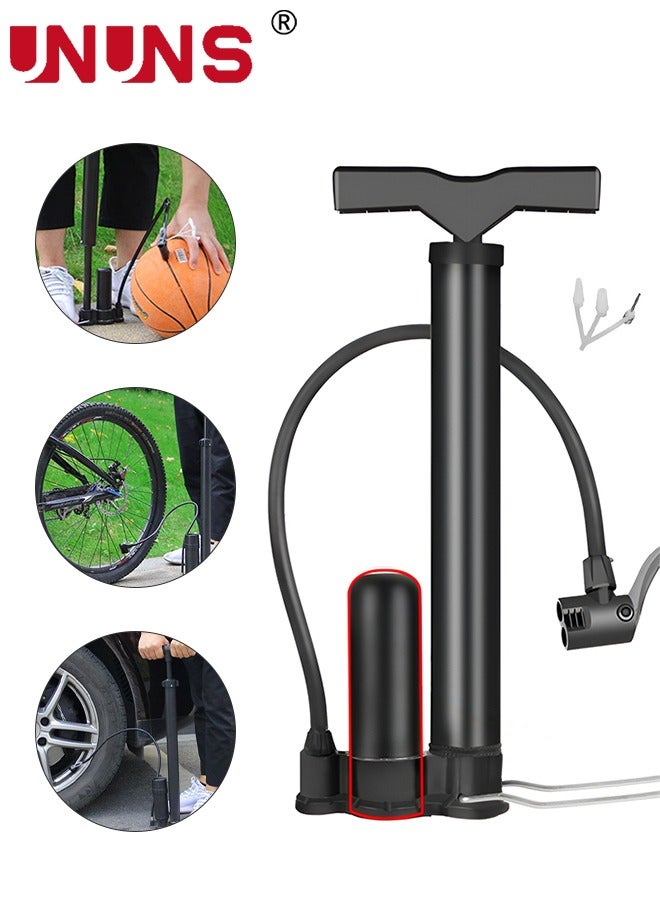 Bicycle Pump,Portable Bike Tire Pump,120 Psi Bike Air Pump With Accessories,Universal Air Pump For Basketball Football Volleyball Motorcycles Car All Bikes And Sports Balls