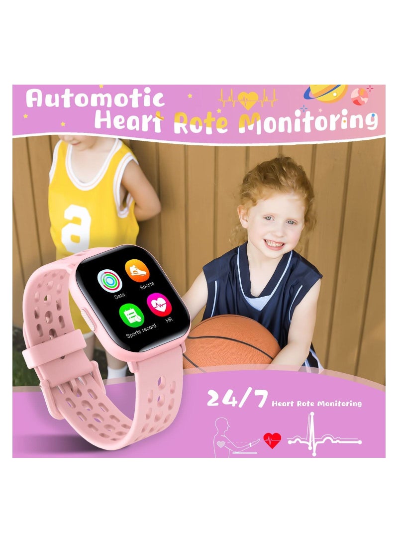 Kids Smart Watch for Girls Boys, Fitness Activity Tracker Watch with Heart Rate, Sleep Monitor, Pedometers, IP68 Waterproof Kids Watch with 8 Sports Modes, Great Gift for Age 6+ Kids Teens