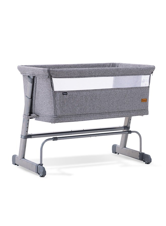 All In One, 0-4 Years Bedside Crib Cot And Sofa Expansion Pack - Grey