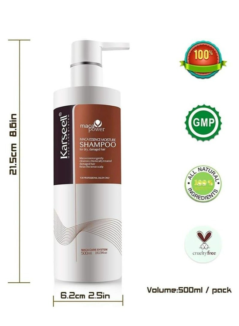 Argan Oil Shampoo Herbal Extract Moisturizing Deep Repair Smooth Shampoo for Dry and Damaged Hair 500 ML