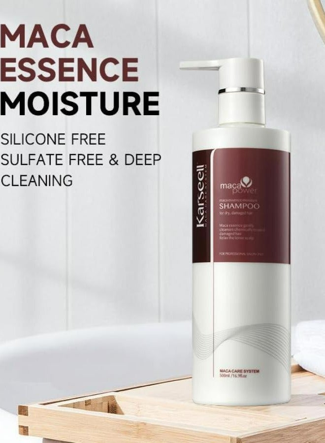 Argan Oil Shampoo Herbal Extract Moisturizing Deep Repair Smooth Shampoo for Dry and Damaged Hair 500 ML