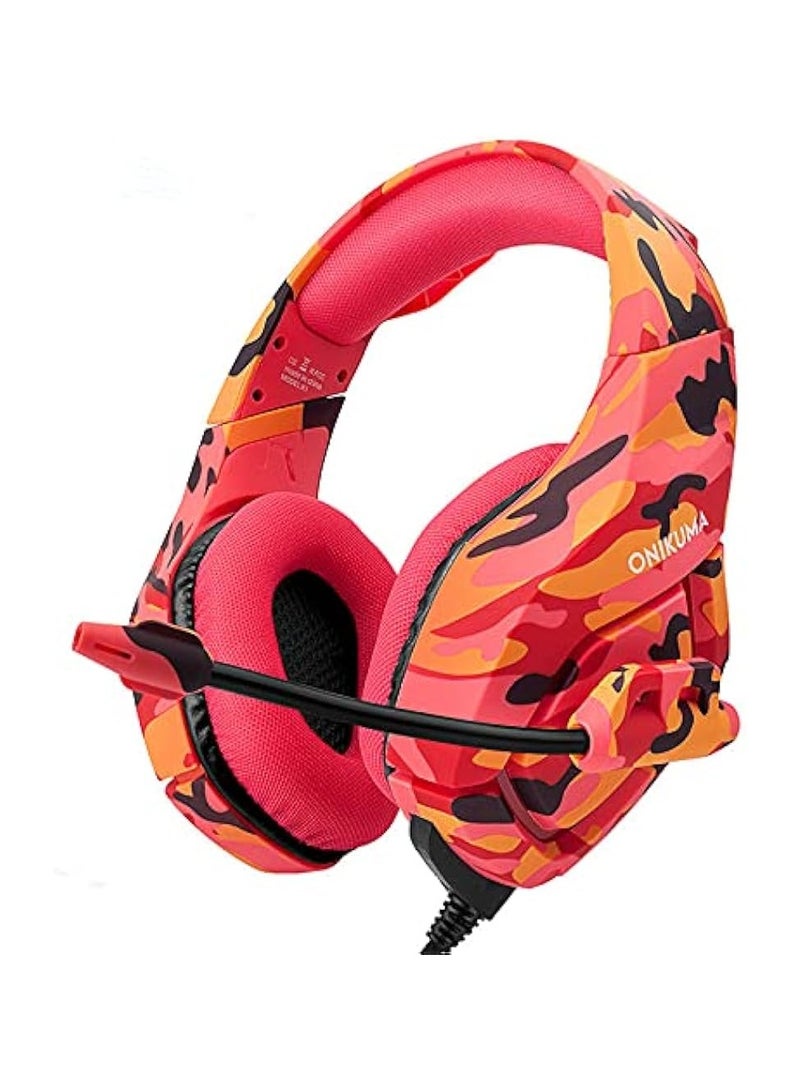 Onikuma K18 Gameing Headphone Pink