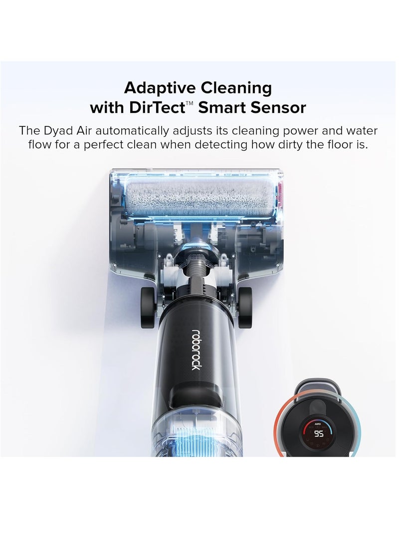 Wet and Dry Vacuum Cleaner Dyad Air,17000Pa Power Suction,Edge Cleaning,Vanquish Wet and Dry Messes, Self-Cleaning & Drying System for Hardwood Floor-White 900 ml 260 W WD2H2A White/Black