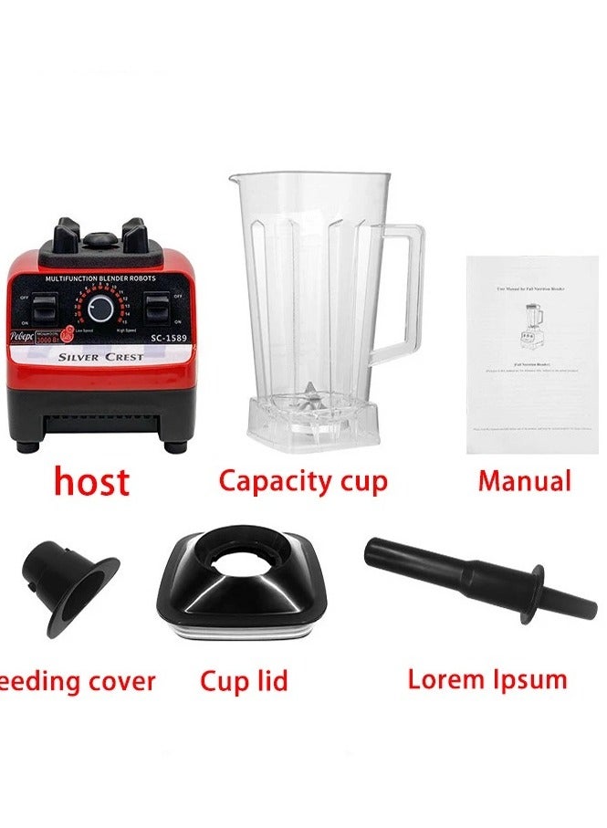 Silver CREST Double Cup Multifunction Blender, Heavy Duty, Juicers profissionais, Heavy Duty, 4500W, 2 in 1