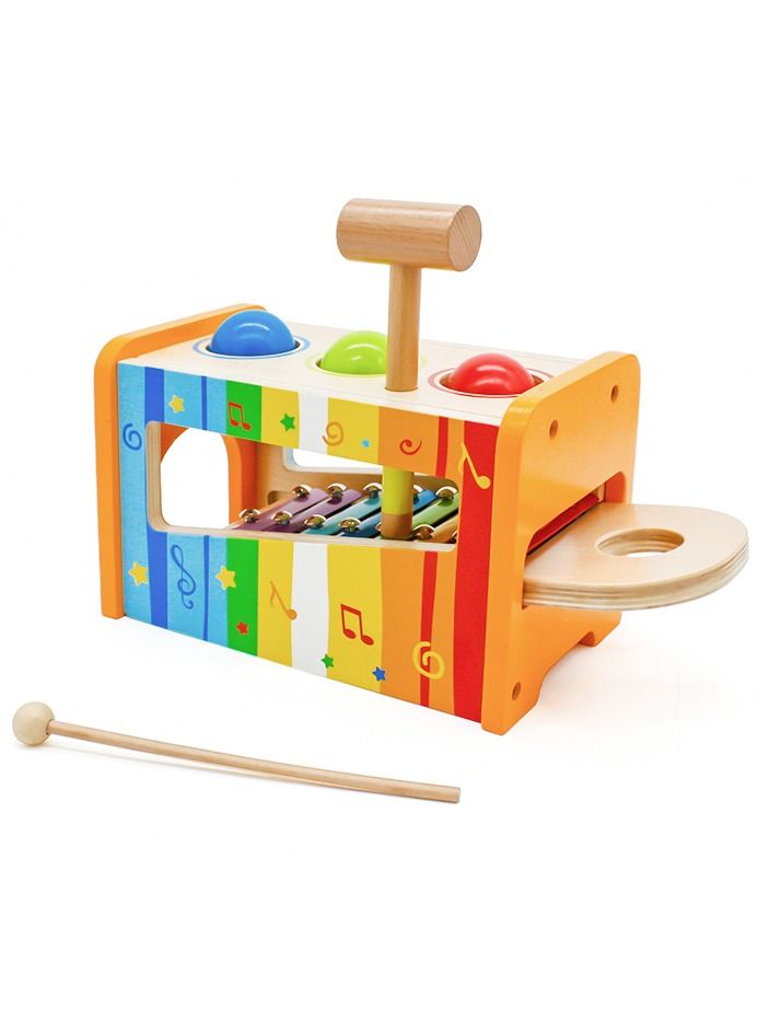 Baby Toys Wooden Xylophone with 8 Small Knock Colourful toy 3+ year old girls toddler