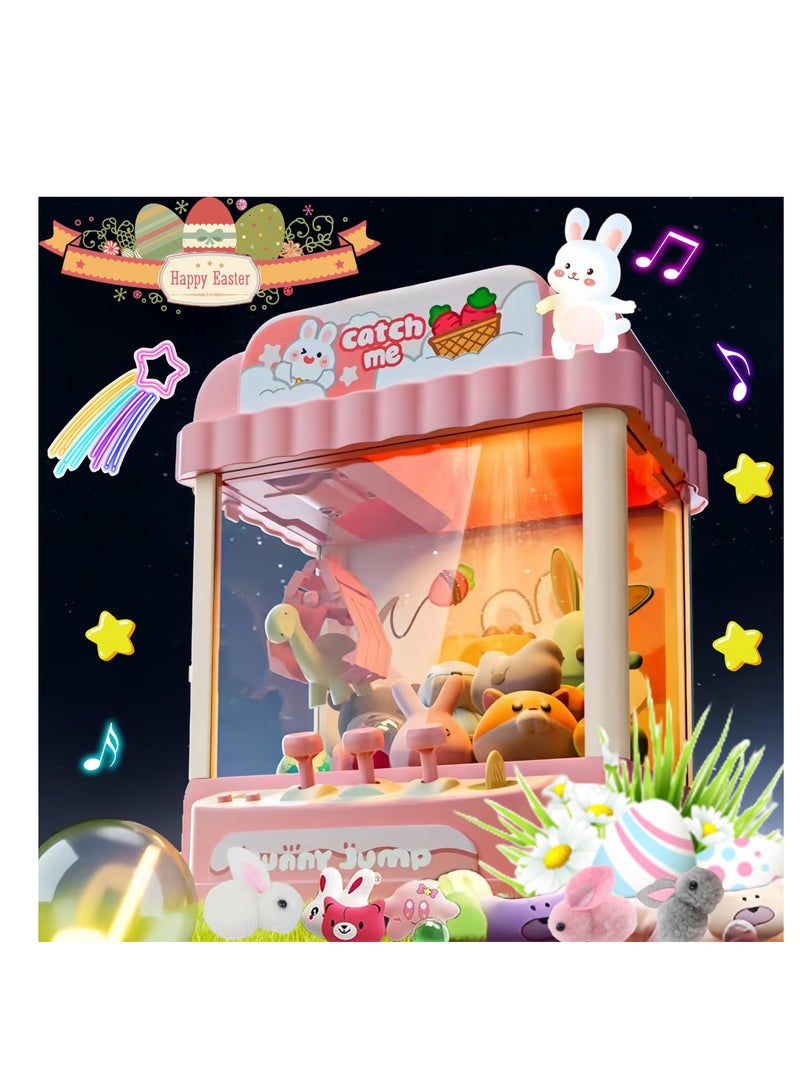 Kids Claw Machine, Claw Machine for Adults, Mini Vending Machine Toys, Fun Prizes Dispenser, Electronic Claw Game Machine with Lights, Sound, Includes 10 Toys, 10 Twister Eggs Balls, 20 Game Coins