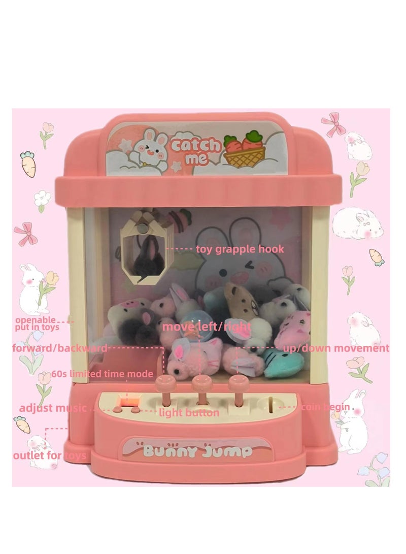 Kids Claw Machine, Claw Machine for Adults, Mini Vending Machine Toys, Fun Prizes Dispenser, Electronic Claw Game Machine with Lights, Sound, Includes 10 Toys, 10 Twister Eggs Balls, 20 Game Coins