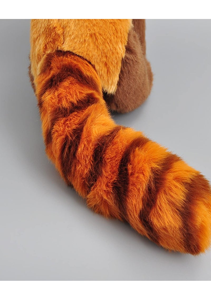 19 Inch Realistic Red Panda Plush Toy: Cute Soft Stuffed Animal for Kids' Birthday Gift and Room Decoration