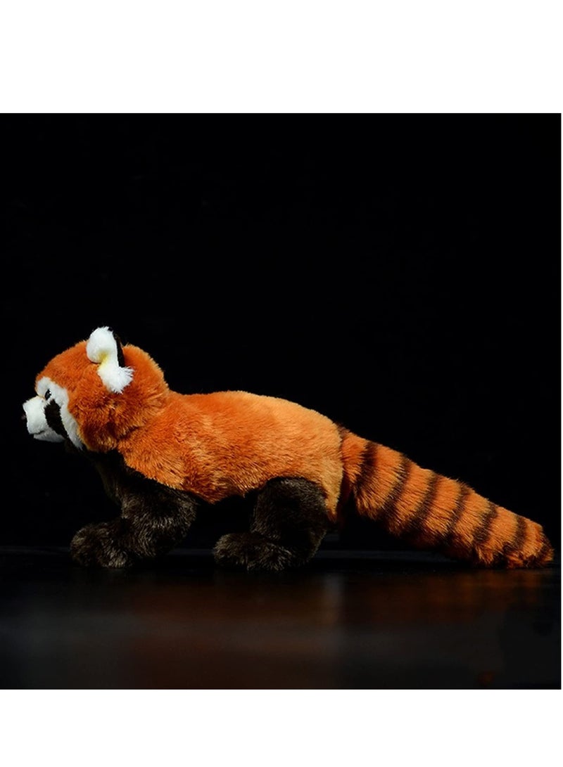 19 Inch Realistic Red Panda Plush Toy: Cute Soft Stuffed Animal for Kids' Birthday Gift and Room Decoration