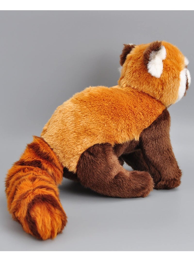 19 Inch Realistic Red Panda Plush Toy: Cute Soft Stuffed Animal for Kids' Birthday Gift and Room Decoration