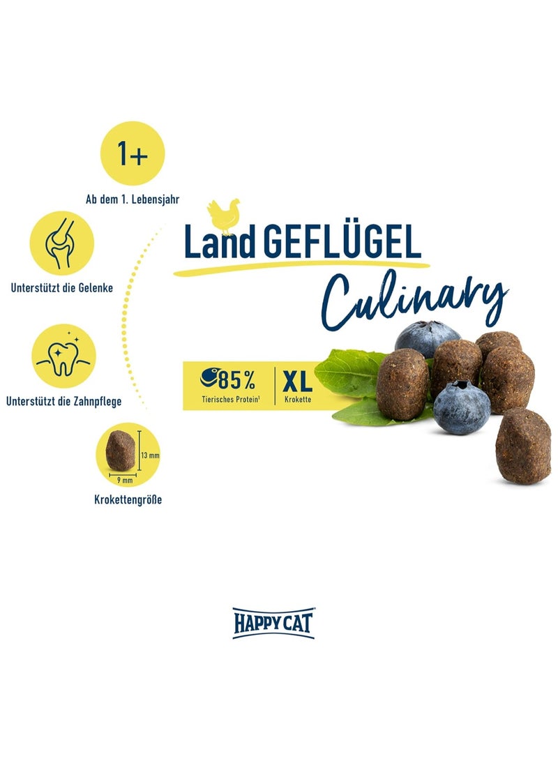 Happy Cat Dry Food Culinary Land Geflugel 1.3kg  Supports immunity & healthy growth of cats