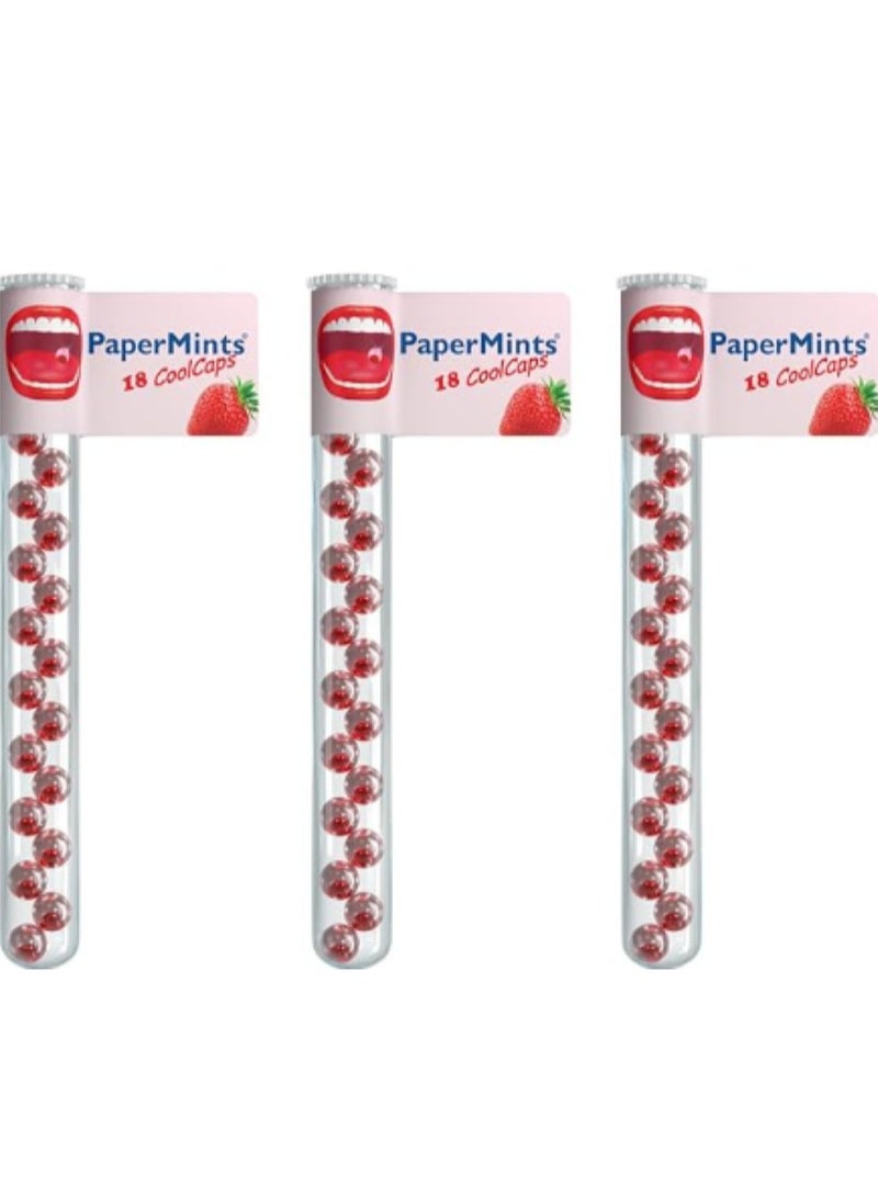 Papermints Cool Caps Strawberry 3PCS