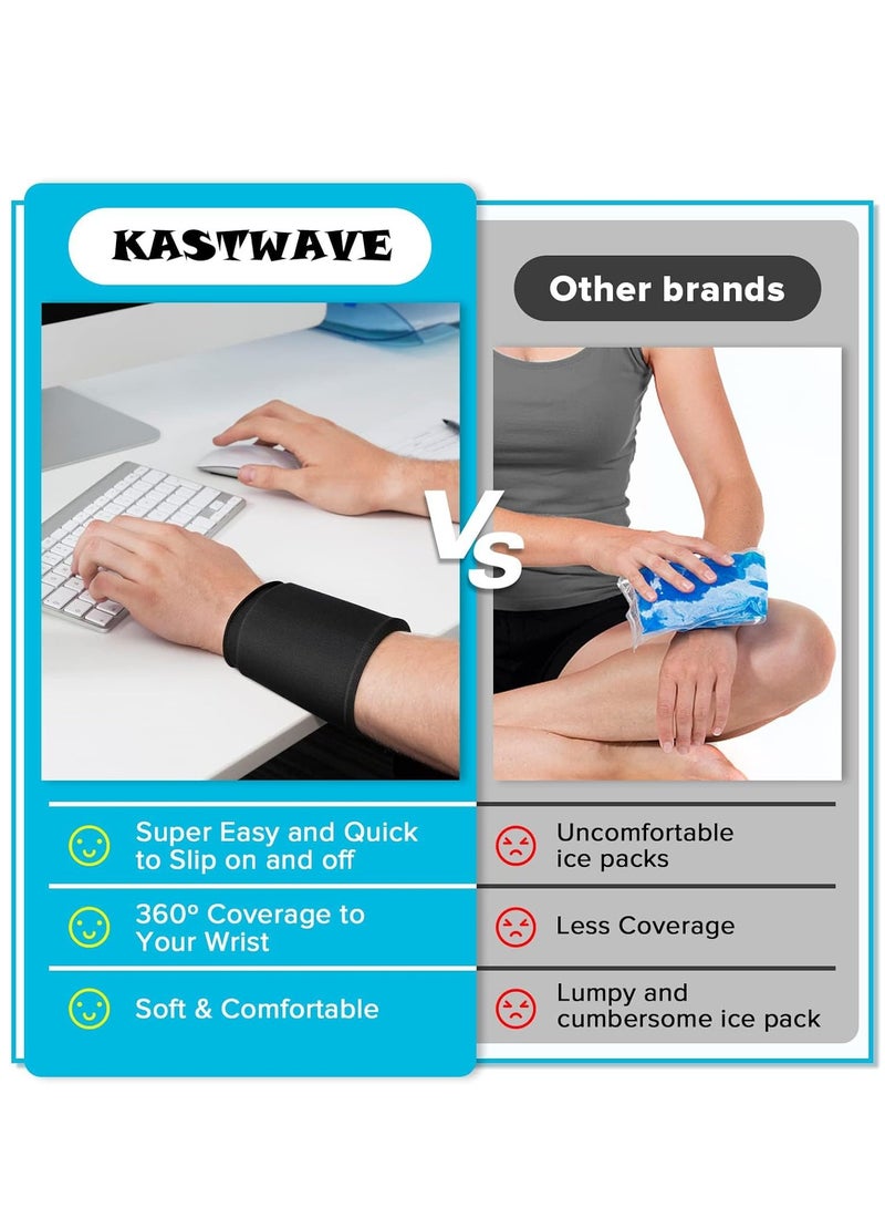 Wrist Ice Pack Wrap for Carpal Tunnel Relief, 2 Packs Hot&Cold Therapy Gel Cold Hand Injuries Compression Rheumatoid Arthritis, Tendinitis, Swelling, Bruises