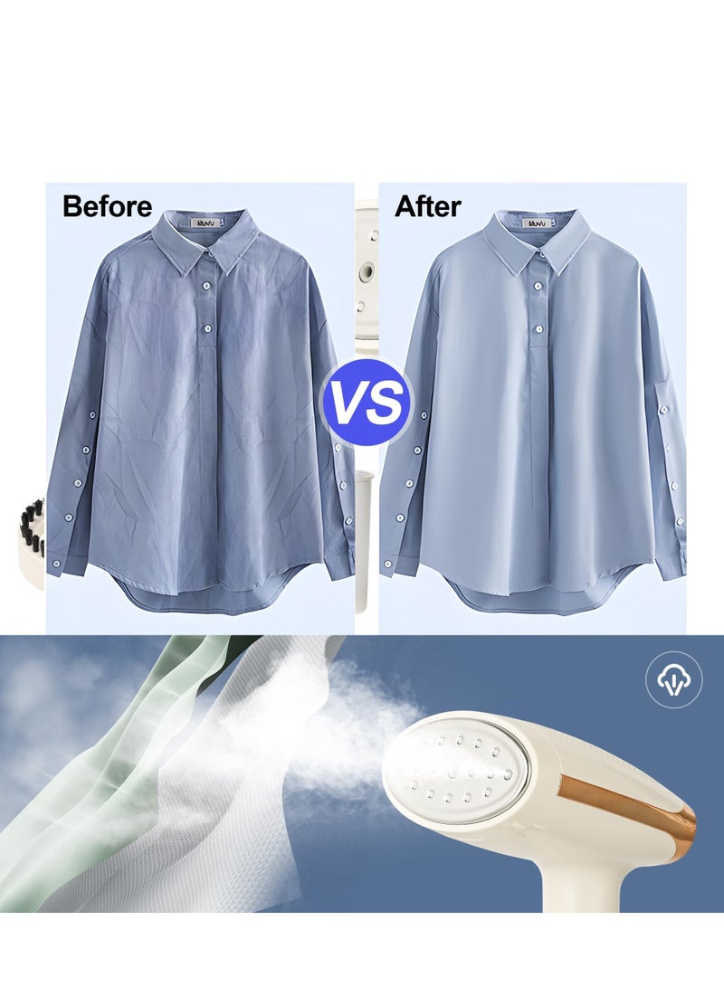 Handheld Steamer for Clothes,15s Fast Heat Up Handheld Steam Iron, Powerful Steam Penetrating Steamer for Clothes,Portable Travel Clothing Steamer, for Removing Wrinkles from Fabrics