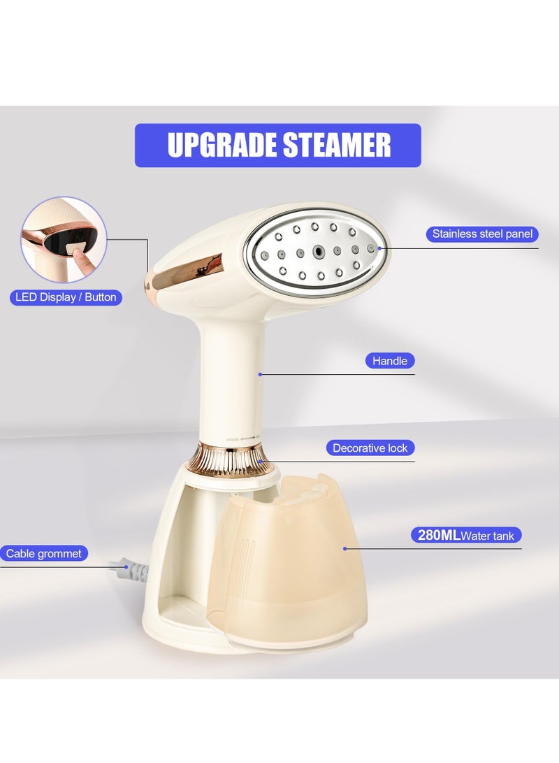 Handheld Steamer for Clothes,15s Fast Heat Up Handheld Steam Iron, Powerful Steam Penetrating Steamer for Clothes,Portable Travel Clothing Steamer, for Removing Wrinkles from Fabrics