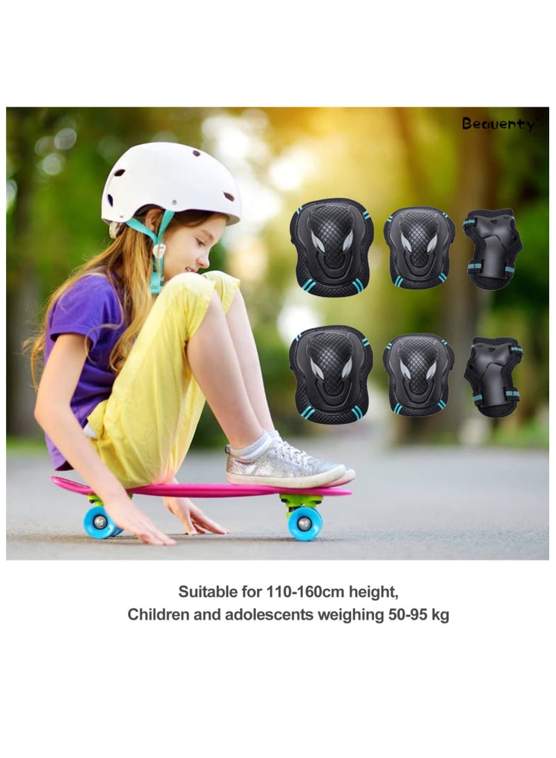 Kid/Youth/Adult Knee Pads Elbow Pads Wrist Guards Protective Gear Set， Cycling Skating Roller Skateboard Bike Scooter Outdoor Sports Sports Protective Gear Safety