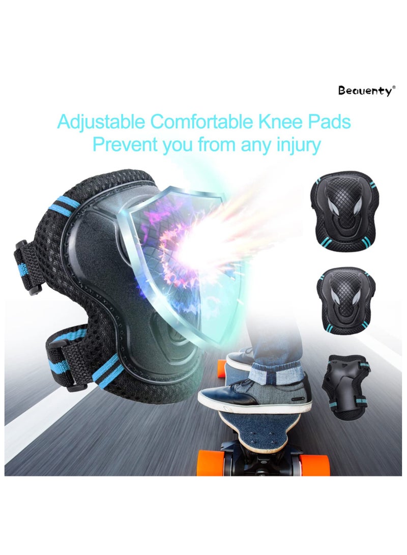 Kid/Youth/Adult Knee Pads Elbow Pads Wrist Guards Protective Gear Set， Cycling Skating Roller Skateboard Bike Scooter Outdoor Sports Sports Protective Gear Safety