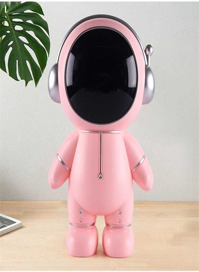 Money Bank in Astronaut Shape with Removable Cover, SYOSI, Money Box Coin Bank Indestructible Plastic Money Bank, Funny Astronaut Decorations for Kids, Boys, Girls, Pink