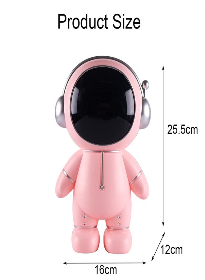 Money Bank in Astronaut Shape with Removable Cover, SYOSI, Money Box Coin Bank Indestructible Plastic Money Bank, Funny Astronaut Decorations for Kids, Boys, Girls, Pink