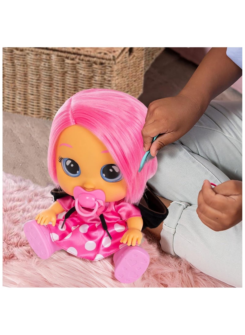 CRY BABIES Dressy Minnie | Interactive Doll that Cries real Tears with Hair to Style, Clothes to Wear and Accessories to Play