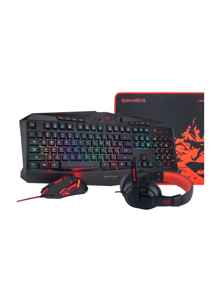 Redragon 4in1 combo: K503A-RGB+M601+H120+P016,with adapter