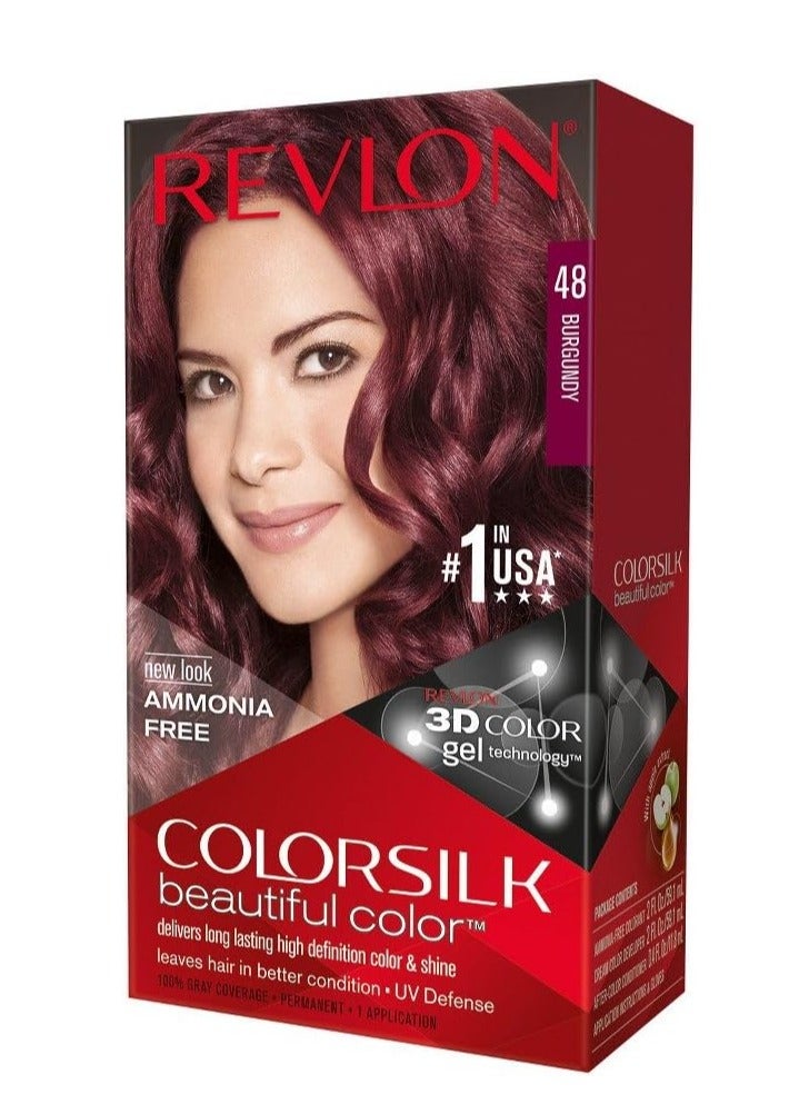 Revlon ColorSilk with Keratin Beautiful Color Burgandy Nos. 48`