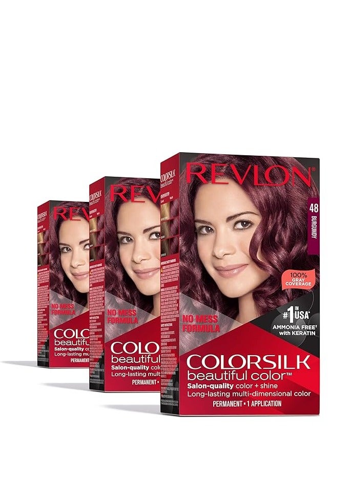 Revlon ColorSilk with Keratin Beautiful Color Burgandy Nos. 48`