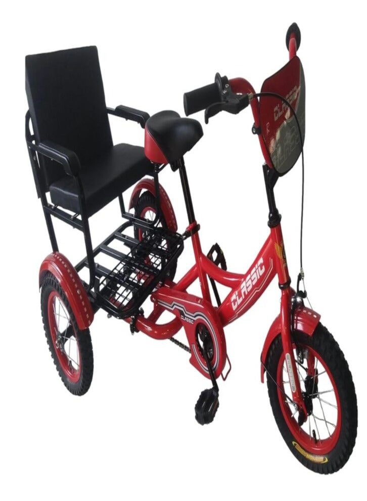 Classic Tricycle Back Seat - Red, 12 Inch