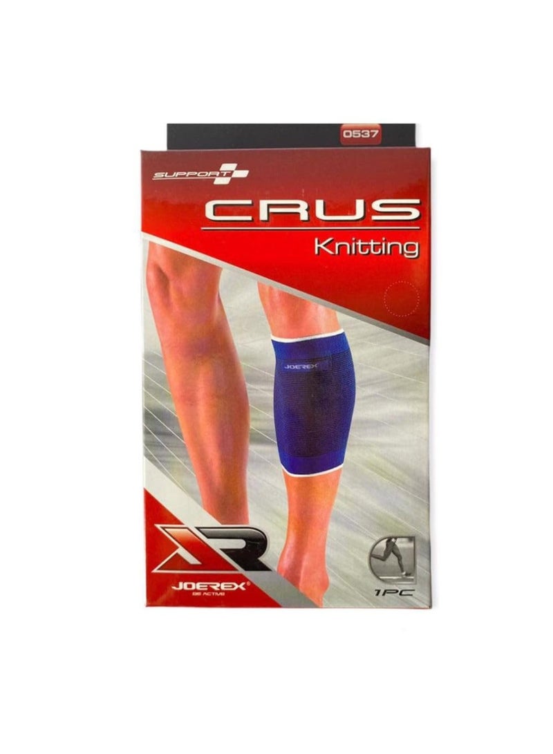 0537 Crus Brace  Small  Blue Knitting Cruss Spport Calf Protector